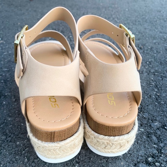Taupe Strappy Open Toe Bryce espadrille sandal - Picture 6 of 8